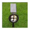 Reflector Solar Led Estaca Farol Recargable Luz Fría Etheos Estructura Negro