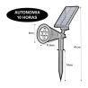 Reflector Solar Led Estaca Farol Recargable Luz Fría Etheos Estructura Negro