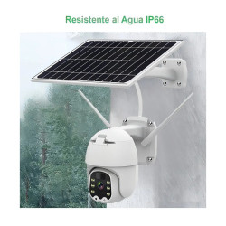 Cámara Domo Latin Domo Wifi Solar Full Hd Con Audio Bidireccional Y Visión Nocturna Blanco