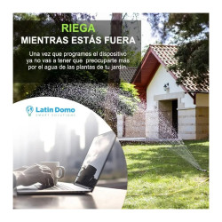 Programador Inteligente Riego Automático Facil Uso 2 Zonas Gris Y Verde