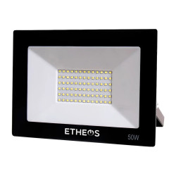 Reflector Proyector Led Intemperie Ip65 Frio 50w Negro Blanco Frío