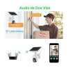 Cámara Domo Hd Solar Wifi  Audio 2 Vias Baterías Incluidas Blanco