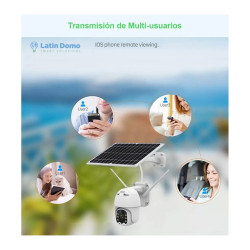 Cámara Domo Hd Solar Wifi  Audio 2 Vias Baterías Incluidas Blanco