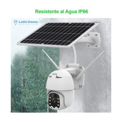 Cámara Domo Hd Solar Wifi  Audio 2 Vias Baterías Incluidas Blanco