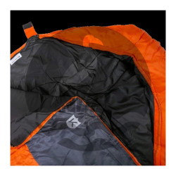 Bolsa Dormir Kushiro Rectangular Con Capucha Liviana Camping Naranja Oscuro Derecho