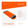 Bolsa Dormir Kushiro Rectangular Con Capucha Liviana Camping Naranja Oscuro Derecho