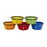 Bowl Silicona Mascotas Bebedero Comedero Plegable Con Gancho Color Verde