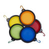 Bowl Silicona Mascotas Bebedero Comedero Plegable Con Gancho Color Verde