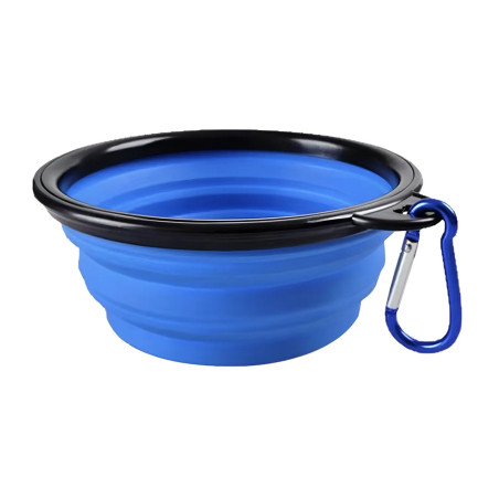 Bowl Silicona Mascotas Bebedero Comedero Plegable Con Gancho