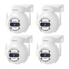 Kit 4 Cámaras Domo Ip 5g 4mp Ultra Hd Con Audio Visión Noct Blanco