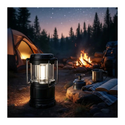 Farol Led Solar Linterna Potente Power Bank Recargable Negro