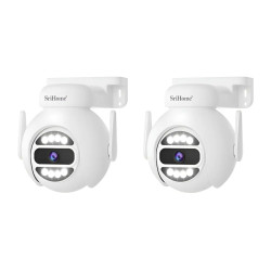 Kit 2 Cámaras Ip Wifi 5g Domo 4mp Uhd Audio Bidireccional Blanco