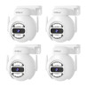 Kit 4 Cámaras De Seguridad Domo Ip Wifi 5g Ultra Hd 4mp Blanco