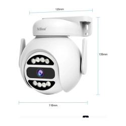 Kit 4 Cámaras De Seguridad Domo Ip Wifi 5g Ultra Hd 4mp Blanco