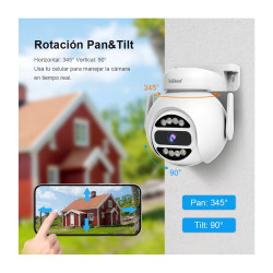 Kit 4 Cámaras De Seguridad Domo Ip Wifi 5g Ultra Hd 4mp Blanco