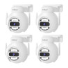 Kit 4 Cámaras Domo Ip Wifi 5g Ultra Hd 4mp Con Audio 2 Vías Blanco