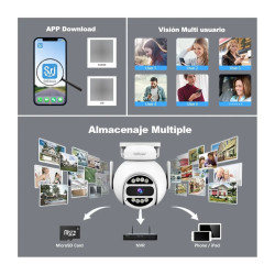 Kit 2 Cámara Domo Ip Wifi 5g Ultra Hd 4mp Con Audio 2 Vías Blanco