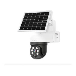 Cámara Solar Wifi 4mp Uhd Con Visión Nocturna Y Audio 2 Vias Blanco