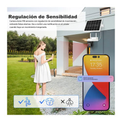 Cámara Solar Wifi 4mp Uhd Audio Bidireccional Vision Color Blanco