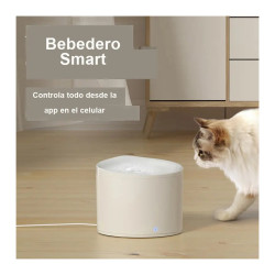 Bebedero Inteligente Fuente Mascota Wifi Tuya App Smartlife Blanco