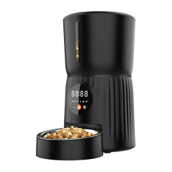 Alimentador Automático Wifi 4l Con App Tuya Mascotas Perros Negro