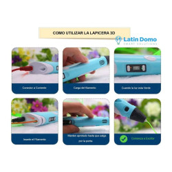 Lápiz Lapicera 3d Display + Filamentos X 20 Uni De 5 Metros