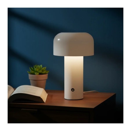 Lámpara Hongo Led Recargable Táctil 21cm Mashroom 3 Luces