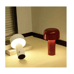 Lámpara Hongo Led Recargable Táctil 21cm Mashroom 3 Luces