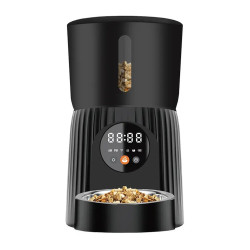 Alimentador Mascotas Wifi 4l Con App Tuya Automático Perros Negro